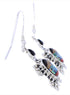 Multicolor Inlay Native American Pueblo Design Turtle Earrings EX32321